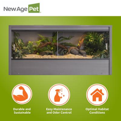Show full view: New Age Pet ECOFLEX Mojave Reptile Enclosure, Grey, 120-gal slide 6 of 11