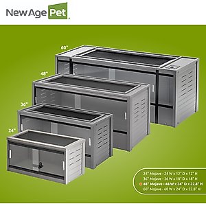 New Age Pet ECOFLEX Mojave Reptile Habitat, Grey, 120-gal