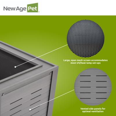 Show full view: New Age Pet ECOFLEX Mojave Reptile Enclosure, Grey, 120-gal slide 4 of 11