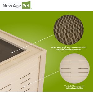 New Age Pet ECOFLEX Mojave Reptile Enclosure, Maple, 120-gal