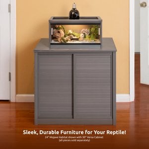 New Age Pet 15 gallon ECOFLEX Reptile Enclosure, Grey, 2 x 1 x 1-ft