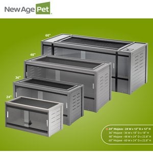 New Age Pet 15 gallon ECOFLEX Reptile Enclosure, Grey, 2 x 1 x 1-ft