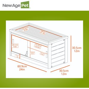 New Age Pet 15 gallon ECOFLEX Reptile Enclosure, Grey, 2 x 1 x 1-ft