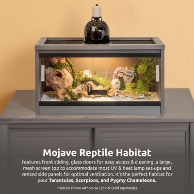 Show full view: New Age Pet ECOFLEX Small Reptile Enclosure with Versa Stand Set in Grey slide 3 of 9