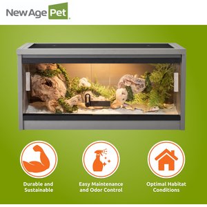 New Age Pet 15 gallon ECOFLEX Reptile Enclosure, Grey, 2 x 1 x 1-ft