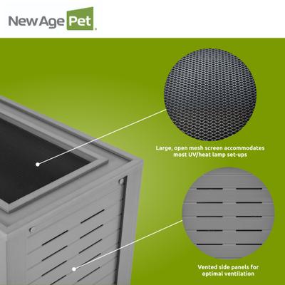 Show full view: New Age Pet ECOFLEX Mojave Reptile Enclosure, Grey, 50-gal slide 4 of 11