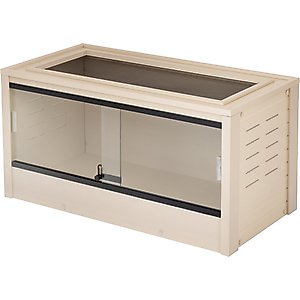 REPTI ZOO Double Hinge Glass Reptile Terrarium