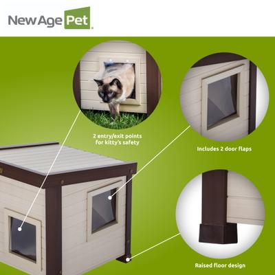 New Age Pet ECOFLEX Outdoor Cat House Shelter