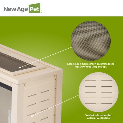 Show full view: New Age Pet ECOFLEX Mojave Reptile Enclosure, Maple, 50-gal slide 4 of 11