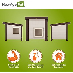 New Age Pet ECOFLEX Outdoor Cat House Shelter, Tan