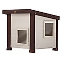 New Age Pet ECOFLEX Outdoor Cat House Shelter, Tan
