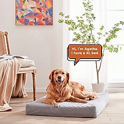 LFC PETS Cooling Orthopedic Memory Foam Dog Bed, Gray, X-Large