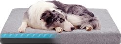 LFC PETS Cooling Orthopedic Memory Foam Dog Bed, Gray, Large