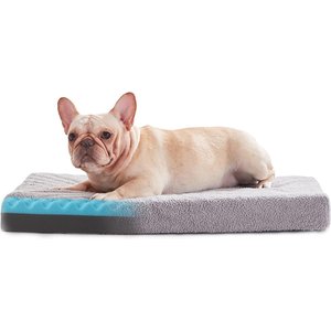 LFC PETS Cooling Orthopedic Memory Foam Dog Bed, Gray, Medium