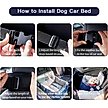 Show in main carousel: LFC PETS Portable Dog & Cat Car Seat Bed with Clip-On Safety Leash, Black slide 4 of 8