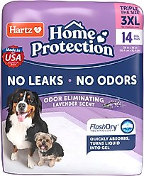 Hartz Home Protection No Odor No Leaks Lavendar Scented 3X-Large Dog Pads, 36 x 36-in, 14 count
