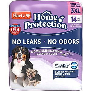 Hartz Home Protection No Odor No Leaks Lavendar Scented 3X-Large Dog Pads, 36 x 36-in, 14 count
