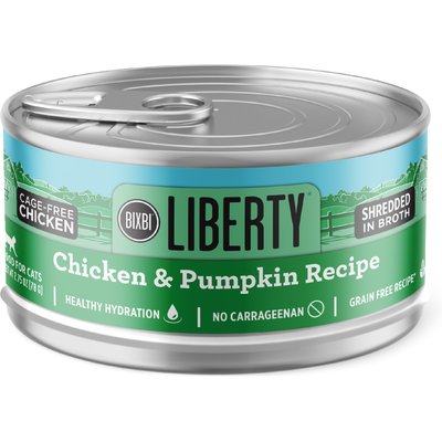BIXBI BIXBI Liberty Chicken & Pumpkin Recipe in Broth Grain-Free Wet Cat Food, 2.75-oz can, case of 24