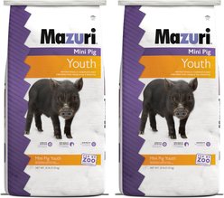 Mazuri Mini Pig Youth Food, 25-lb bag, bundle of 2