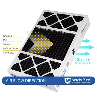 Show full view: Nordic Pure Honeywell/Lennox Replacement Pure Carbon Pleated Odor Reduction Merv 8 Furnace Filter, 16 x 25 x 5-in H, 1 count slide 9 of 10