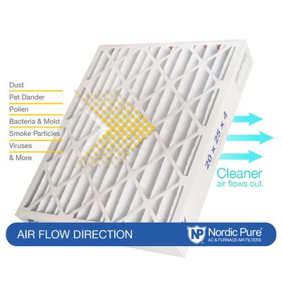 Show full view: Nordic Pure Pleated MERV 12 Air Filters, 16 x 25 x 4-in, 1 count slide 9 of 10