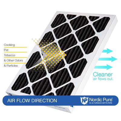 Show full view: Nordic Pure Pure Carbon Pleated Odor Reduction Merv 8 Furnace Filters, 16 x 20 x 2-in, 3 count slide 8 of 9