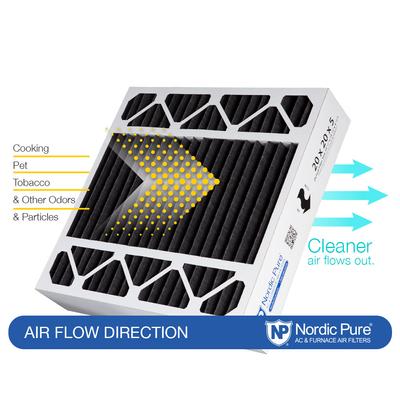 Show full view: Nordic Pure Honeywell/Lennox Replacement Pure Carbon Pleated Odor Reduction Merv 8 Furnace Filter, 20 x 20 x 5-in H, 2 count slide 8 of 9