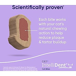 Virbac C.E.T. IntelliDent Cat Dental Treats, 90 count