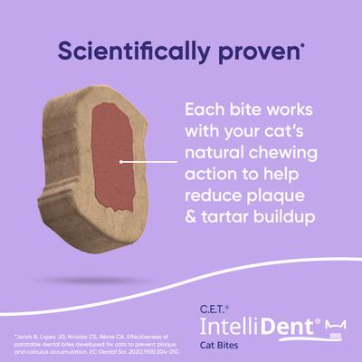 Show full view: Virbac C.E.T. IntelliDent Cat Dental Treats, 90 count slide 4 of 9