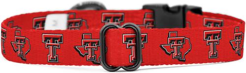 Show full view: ShopInstaPets NCAA Polyester Standard Dog Collar, X-Small: 8 to 12-in neck, 1/2-in wide, Texas Tech slide 4 of 5