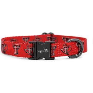 ShopInstaPets NCAA Polyester Standard Dog Collar, X-Small: 8 to 12-in neck, 1/2-in wide, Texas Tech