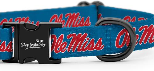 Show full view: ShopInstaPets NCAA Polyester Standard Dog Collar, Large: 16 to 26-in neck, 1-in wide, Ole Miss slide 4 of 6
