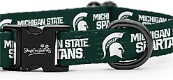 ShopInstaPets NCAA Polyester Standard Dog Collar, Small: 11 to 16-in neck, 1/2-in wide, Michigan State Spartans slide 2 of 4
