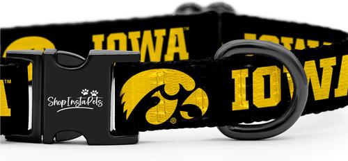 Show full view: ShopInstaPets NCAA Polyester Standard Dog Collar, X-Small: 8 to 12-in neck, 1/2-in wide, Iowa Hawkeyes slide 3 of 5