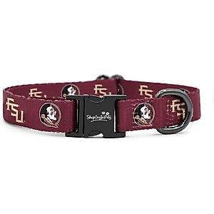 ShopInstaPets NCAA Polyester Standard Dog Collar, Large: 16 to 26-in neck, 1-in wide, Florida State