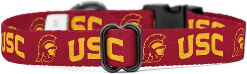 Show full view: ShopInstaPets NCAA Polyester Standard Dog Collar, X-Small: 8 to 12-in neck, 1/2-in wide, USC Trojans slide 4 of 5