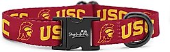ShopInstaPets NCAA Polyester Standard Dog Collar, X-Small: 8 to 12-in neck, 1/2-in wide, USC Trojans