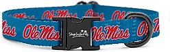 ShopInstaPets NCAA Polyester Standard Dog Collar, Large: 16 to 26-in neck, 1-in wide, Ole Miss