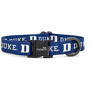 ShopInstaPets NCAA Polyester Standard Dog Collar, X-Small: 8 to 12-in neck, 1/2-in wide, Duke University