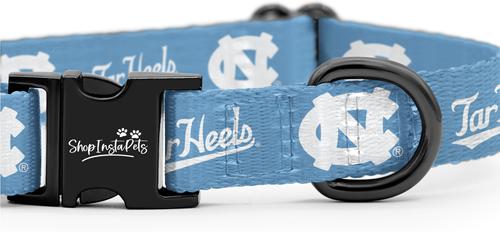 Show full view: ShopInstaPets NCAA Polyester Standard Dog Collar, Large: 16 to 26-in neck, 1-in wide, North Carolina Tar Heels slide 3 of 5