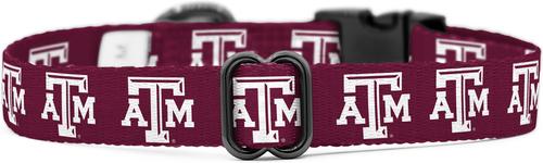 Show full view: ShopInstaPets NCAA Polyester Standard Dog Collar, X-Small: 8 to 12-in neck, 1/2-in wide, Texas A&M slide 4 of 5