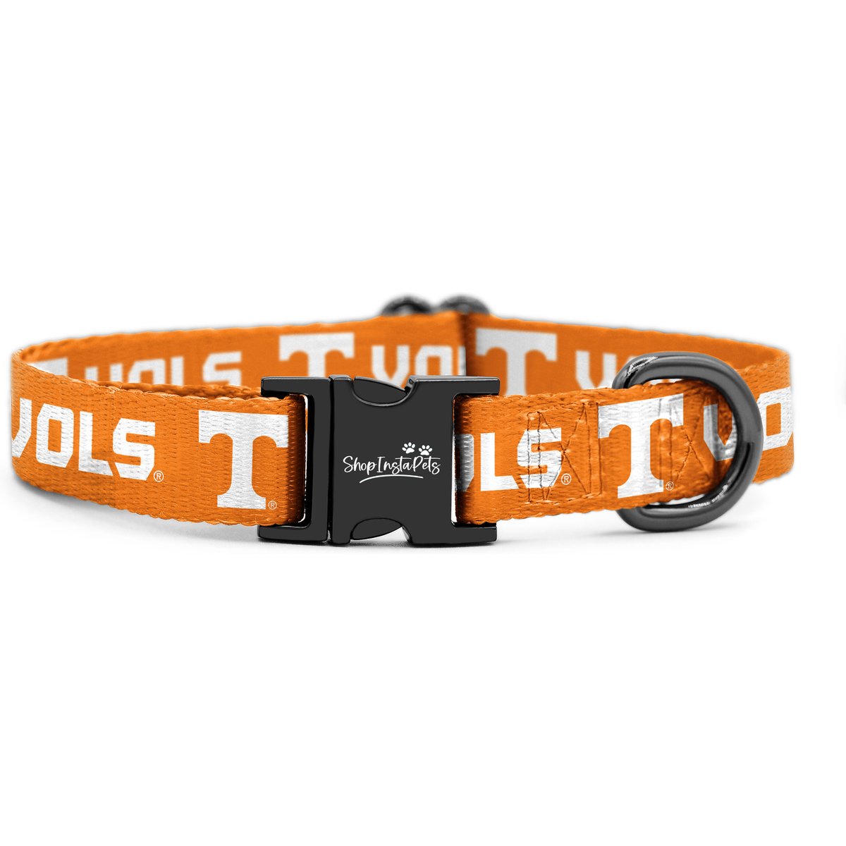 ShopInstaPets NCAA Polyester Standard Dog Collar, Medium: 12.5 to 19-in neck, 3/4-in wide, Tennessee Volunteers