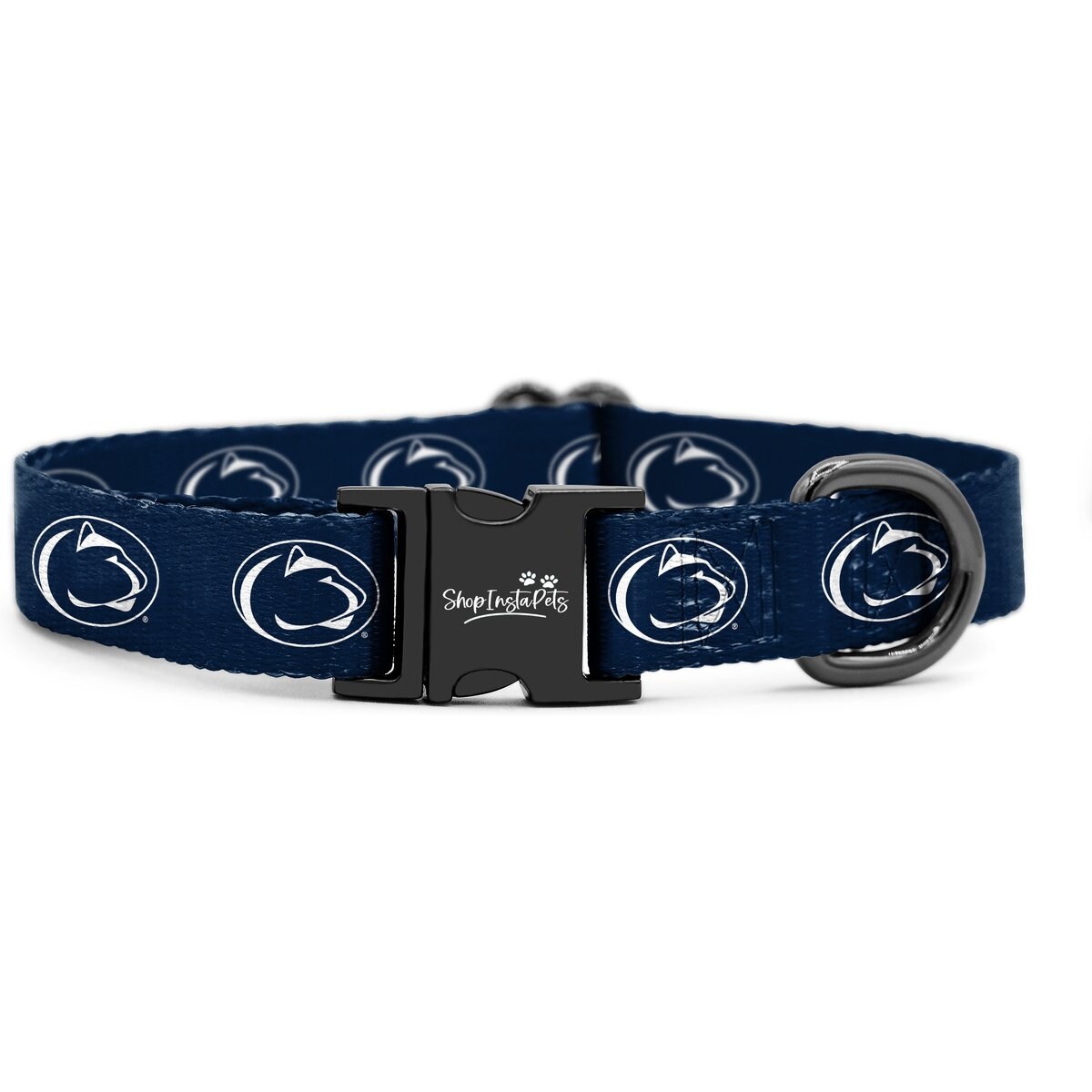ShopInstaPets NCAA Polyester Standard Dog Collar, Medium: 12.5 to 19-in neck, 3/4-in wide, Penn State
