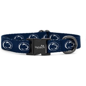 ShopInstaPets NCAA Polyester Standard Dog Collar, Medium: 12.5 to 19-in neck, 3/4-in wide, Penn State