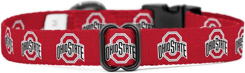 Show full view: ShopInstaPets NCAA Polyester Standard Dog Collar, Small: 11 to 16-in neck, 1/2-in wide, Ohio State Buckeyes slide 4 of 5