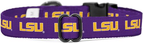 Show full view: ShopInstaPets NCAA Polyester Standard Dog Collar, Large: 16 to 26-in neck, 1-in wide, Louisiana State Tigers slide 4 of 5