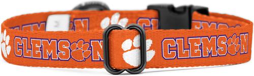 Show full view: ShopInstaPets NCAA Polyester Standard Dog Collar, X-Small: 8 to 12-in neck, 1/2-in wide, Clemson Tigers slide 4 of 5
