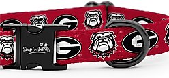 ShopInstaPets NCAA Polyester Standard Dog Collar, Large: 16 to 26-in neck, 1-in wide, Georgia Bulldogs slide 2 of 4