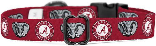 Show full view: ShopInstaPets NCAA Polyester Standard Dog Collar, X-Small: 8 to 12-in neck, 1/2-in wide, Alabama Crimson Tide slide 4 of 5