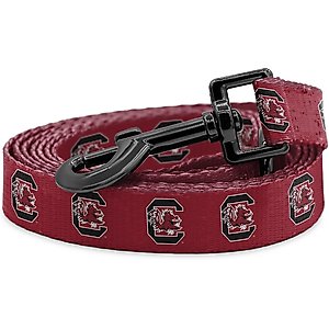 ShopInstaPets NCAA Polyester Dog Leash, 6-ft long, 1-in wide, South Carolina Gamecocks